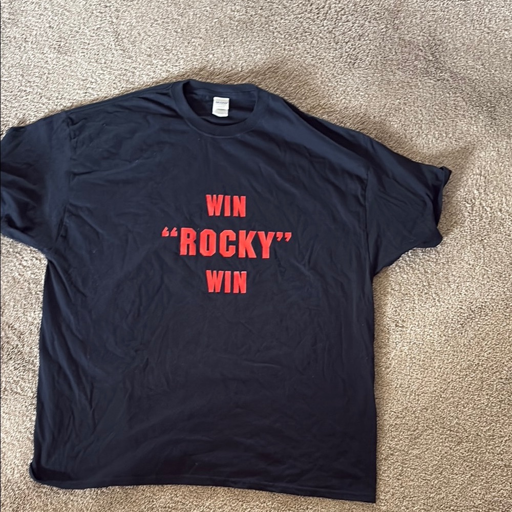 Black Graphic T-Shirt ROCKY 2XL